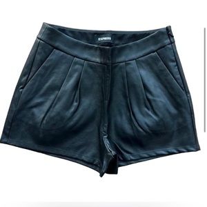 Express vegan Leather Shorts-black size 10